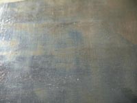 Schilderij met vernis aantasting, blauwe waas
