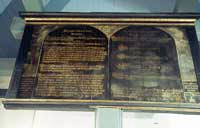 Ten Commandments (sign), wooden panel, condition: before conservation and restoration
