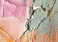 Example flaking, the loss of small sections of the paintlayer